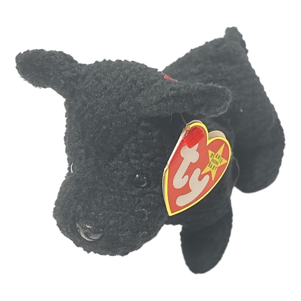 Vintage 1996 Ty Scottie the Scottish Terrier, Beanie Babies Collection Dog Plush